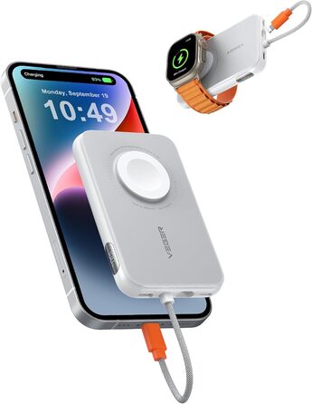 Вт PD, 5000 мАг, вбудований кабель Apple, зарядка Apple Watch, USB-C, LED-дисплей, 20