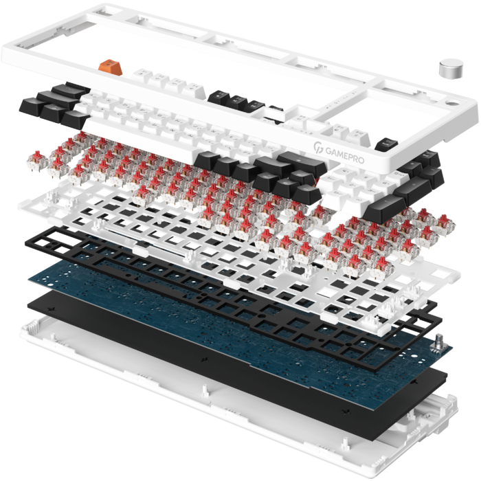 Дротова механічна клавіатура GamePro MK170W (Red) з Hot-Swap RGB White