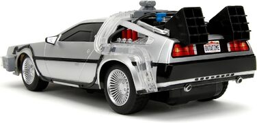 Машинка на радіокеруванні Jada Toys Зворотний у майбутнє DeLorean (28 см) Чорна, 10 км/год, USB зарядка, від 6 років