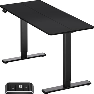 Електричний регульований стіл-рама ONKRON Wdt221e-b, чорний, для стільниць 120-170 см, до 70 кг