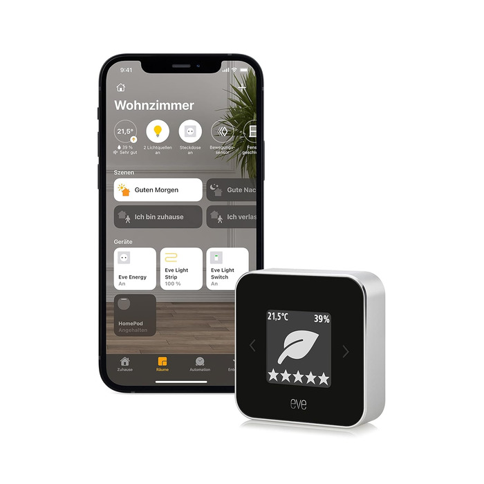 Eve Room: Монітор якості повітря та клімату для дому (Apple Home, Thread)