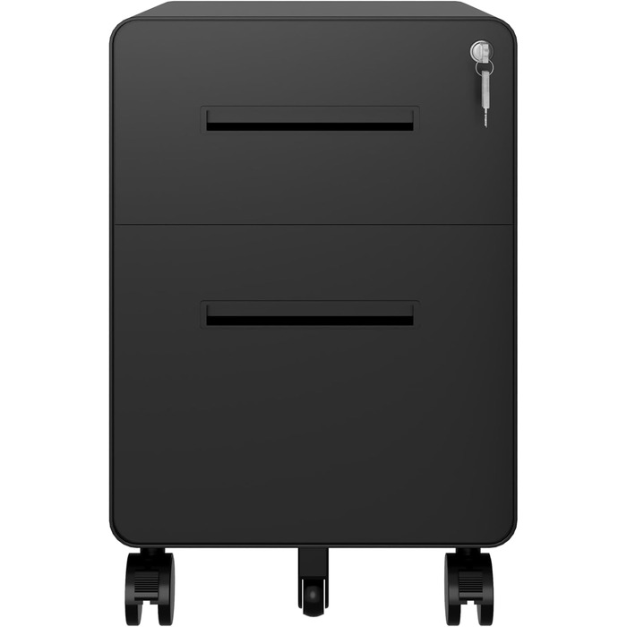 Роликовий контейнер BISLEY EasyRoll з 1 шухлядою та відділенням для документів, чорний. Розміри: 500 x 400 x 500 мм. Для офісу, документів та канцелярії.