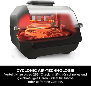 Мультигриль Ninja MAX 6-в-1 з фритюрницею, 3.8л, сірий/срібний, DG551EU