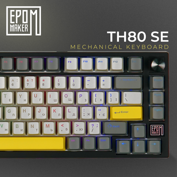 Клавіатура механічна бездротова EPOMAKER TH80 SE Flamingo Black (TH80-SE-B-F)