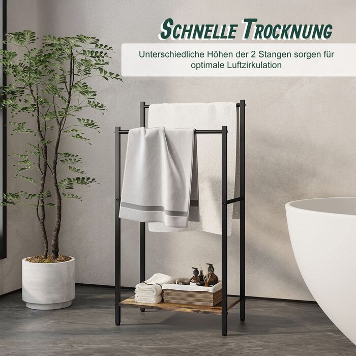 Підставка для рушників з полицею Relaxdays