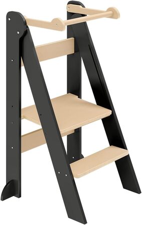 Bellabino Tay - навчальний столик-лесенка для дітей від 1 року. Регульована висота, складаний, білий, дерев'яний (бірка), безпечний, з захистом від перекидання. Montessori