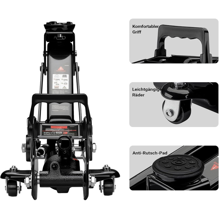 Гідравлічний домкрат Wiltec Rangierwagenheber 3т, 135-400 мм для авто, позашляховиків, кемперів