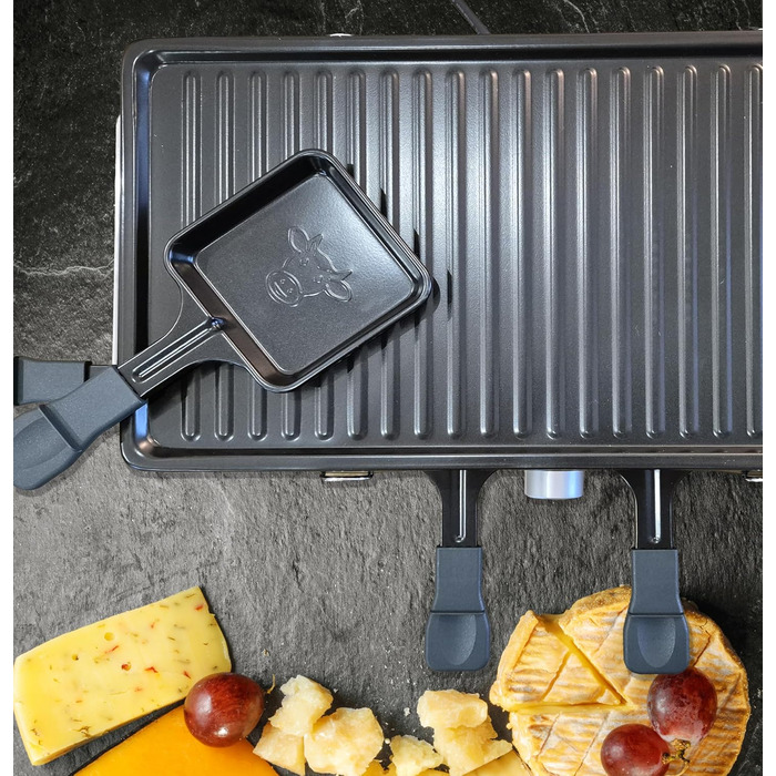 Ракета для фондю та грилю Raclette від Little Balance, прямокутна, 8 персон, 1400 Вт, дизайн 'Перець'