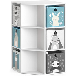 Полиця дитяча Vicco Luigi, біла, 64 x 107,8 см з 4 відкидними коробками біла з відкидними коробками на вибір.3
