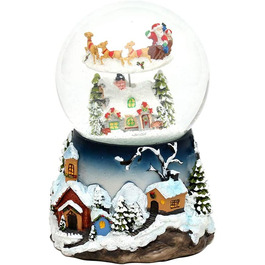 Снігова куля XXL з обертанням, сніговим вихором і звуком, розміри кулі h/B / Ø приблизно 19,5 x 13,5 см/Ø 12 см, без локомотива, 5, 24