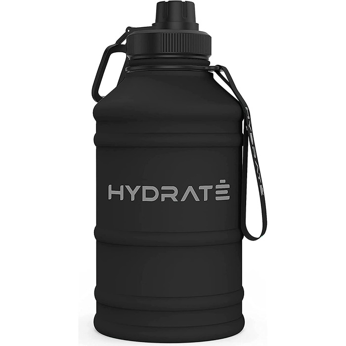 Герметична пляшка для води з нержавіючої сталі HYDRATE 2,2 л з ремінцем