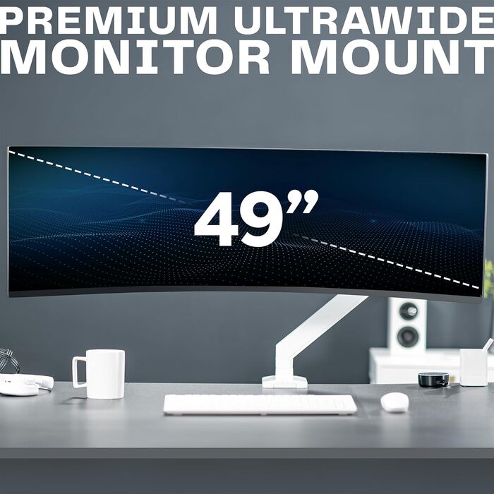 Кріплення для монітора Vivo STAND-V101G1W: міцна алюмінієва підставка для широких моніторів до 124,5 см (50