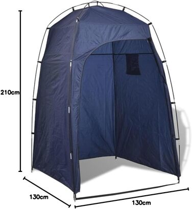 Душова кабіна-намет vidaXL для кемпінгу та перевдягання, синій
