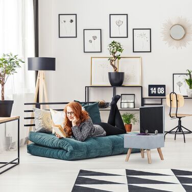 Relaxdays М'який пуф з місцем для зберігання