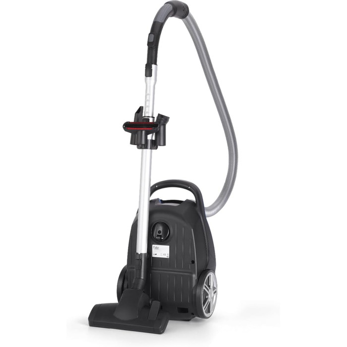 Пилсос Fakir Blue Vac Power TS 721 з мішком, 800 Вт, з кабелем, HEPA фільтр H14, тихий двигун 69dB(A), мішок 3л, радіус дії 12м, чорний/блакитний