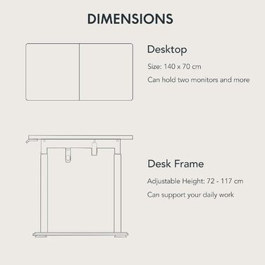 Стіл SANODESK Q2 з регулюванням висоти (160x60 см) - з 2 потужними двигунами, з планшетним столом і кабель-менеджментом Регульований по висоті електричний сенсорний екран з 4 елементами управління пам'яттю 160 x 60 см Білий