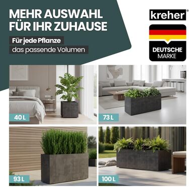 Плантажер Kreher XL Millennium: набір кольорів, імітація натурального каменю, 80 літрів, пластик