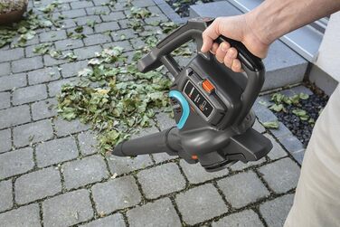 Садовий повітродув та пилосос Gardena ErgoJet 3000: потужний повітродув/пилосос з функцією подрібнення листя та збірником, 40V, без акумулятора