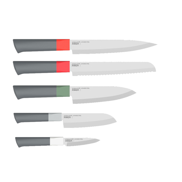 Набір ножів-підставок, 5 предметів, різнокольоровий дует Joseph Joseph