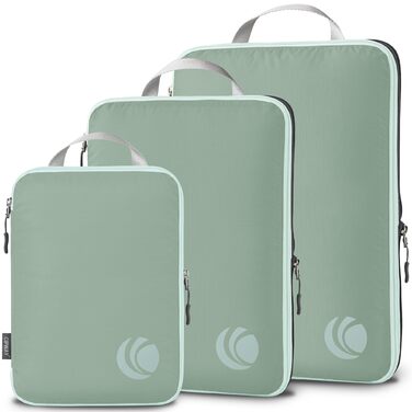 Набір компресійних органайзерів для одягу в дорогу Cipway, ультралегкі сумки-пакувальники для валізи та рюкзака, 3 шт., шавбрия зелений