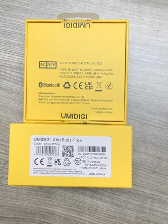 Бездротові навушники UMIDIGI Bluetooth 5.2, ANC 45 дБ, HiFi, бездротова зарядка, водонепроникність IP55