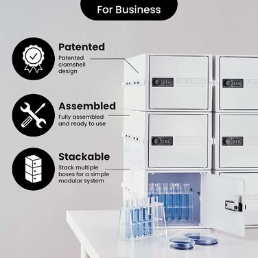Компактна і гігієнічна герметична коробка для зберігання продуктів і ліків, а також для безпечного зберігання предметів в домашніх умовах (Opal White)