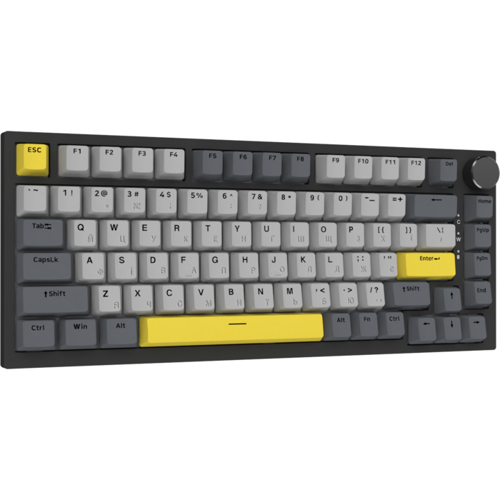 Дротова механічна клавіатура Ajazz AK820 Sea Salt Switch Black (AK820-SS-BGY)