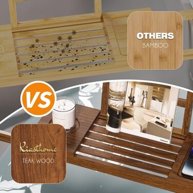 Підставка для ванни з теку - розширювана, для ванни, Hoz, унікальний подарунок на новосілля