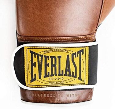 Боксерські рукавички унісекс Everlast для дорослих 1910 класичні тренувальні рукавички (коричневий, 16 унцій)