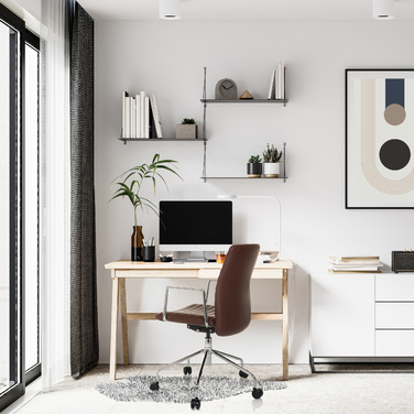 Офісний стіл / Кермове крісло VEMONA 30 PU коричневого кольору hjh OFFICE
