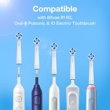 Електрична зубна щітка Bitvae R1H3: 8 насадок, 5 режимів, таймер, 60 днів роботи, для дорослих та дітей, темно-синій
