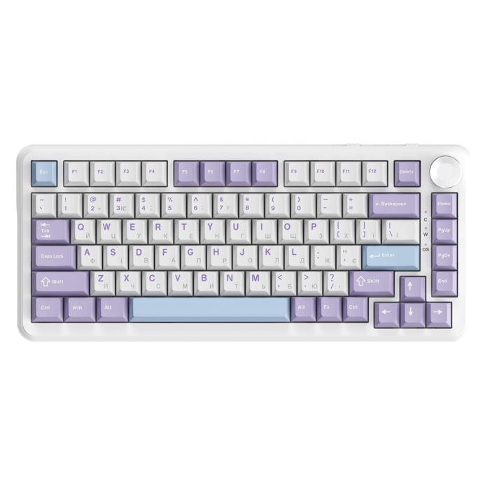 Ігрова дротова механічна клавіатура Ajazz AK820 MAX Magnetic switches-Purple-White-Blue-RGB