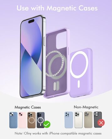 Світло-фіолетовий), 5000mAh, Mag-Safe PD 20W, Type-C, iPhone 16-12 Pro/Max/Plus/Mini (