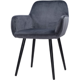 Крісло для гостей CIRA Aktion, сіре, з м'якою оббивкою, для вітальні та їдальні