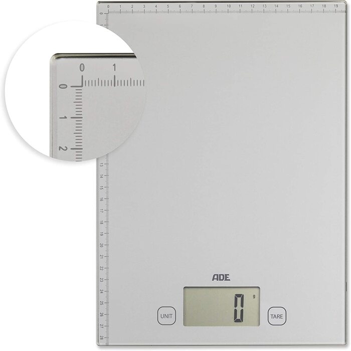 Цифрові ваги ADE з поверхнею для зважування XXL до 20 кг 21х29,7 см сріблясті