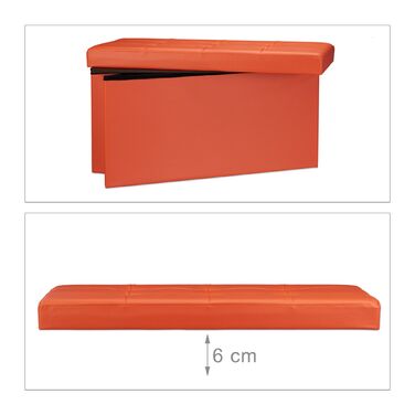 Лавка Relaxdays з місцем для зберігання, штучна шкіра