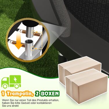 Батут садовий Devoko з сіткою та баскетбольним кільцем, діаметр 305 см, до 150 кг - для дітей та дорослих, чорний