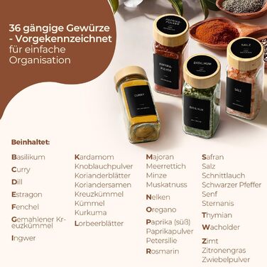 Набір баночок для спецій ComSaf 24 шт. по 120 мл з мітками, бамбуковими кришками та нержавіючим сталевим воронкою