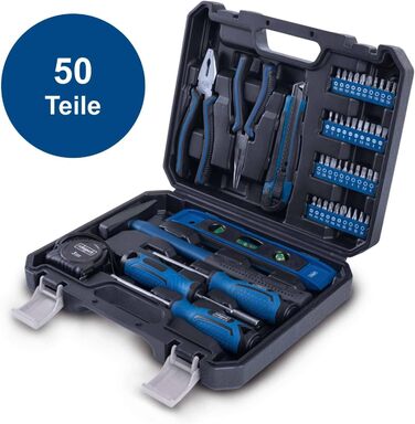 Набір інструментів Scheppach 97 предметів у пластиковому кейсі: викрутки, біти, шестигранники з гумовими ручками