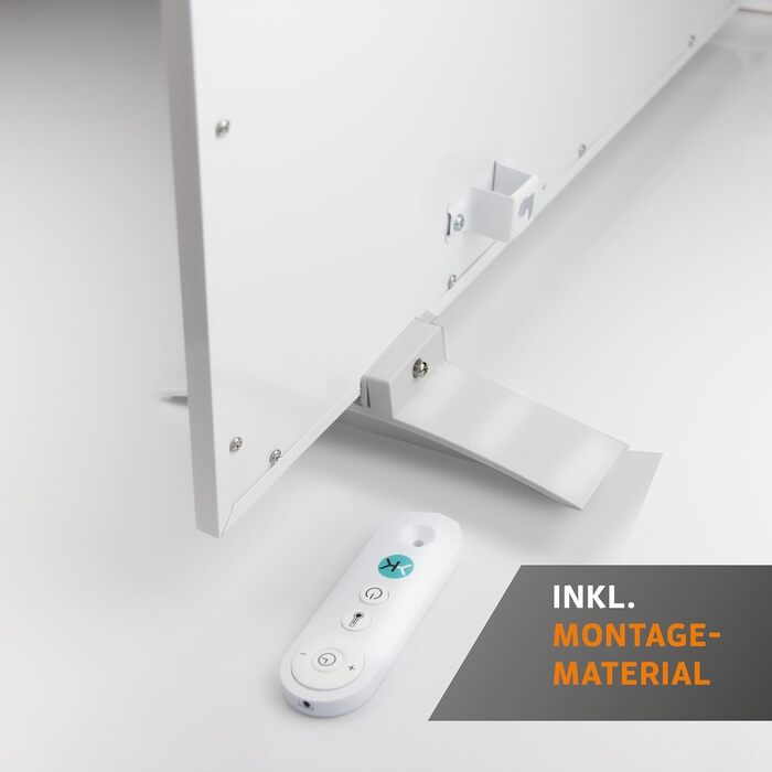 Інфрачервовий обігрівач KAISER® 450W з LCD-дисплеєм - панельний обігрівач для дому, офісу та ванної кімнати. Можливість настінної/стельової/мобільної установки, термостат, пульт ДУ, енергозберігаючий.