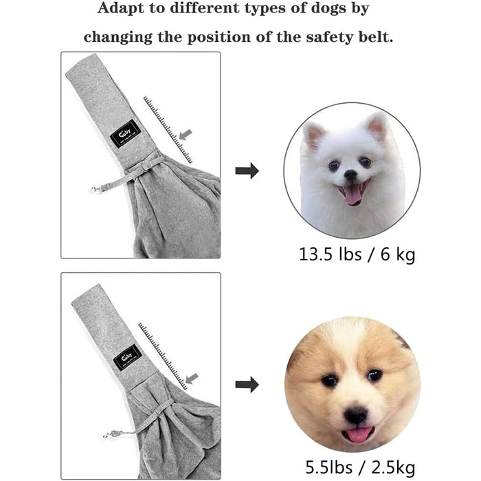 Слінг для домашніх тварин Cuby, двосторонній, м'який, з кишенями, для маленьких собак, цуценят, котів, кроликів