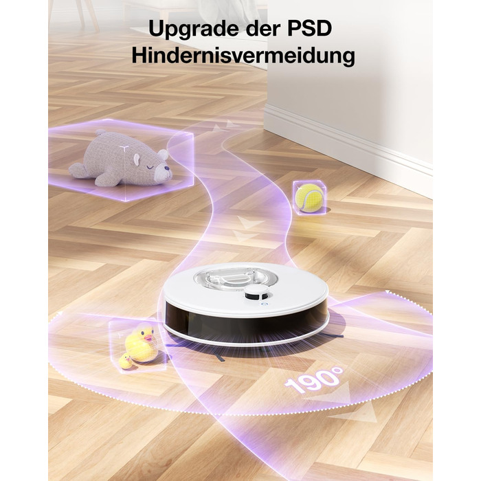 Робот-пилосос OKP L7G 3-в-1 з функцією миття підлоги, LiDAR-навігація, 6000Pa, 150 хв роботи, WiFi, Alexa, для тварин, килимів, твердих підлог, сірий