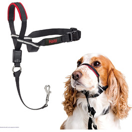 Головний убір HALTI Optifit, середній розмір-запобігає натягуванню повідця вашої собакою, легко регулюється, легкий, з м'яким ремінцем для носа, нашийник із захистом від натягу для собак середнього розміру