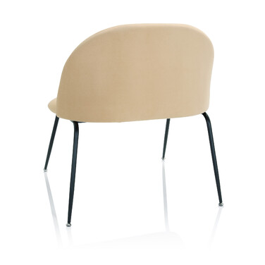 Крісло для відпочинку / Крісло для вітальні VELVO, оксамит, бежевий, hjh OFFICE