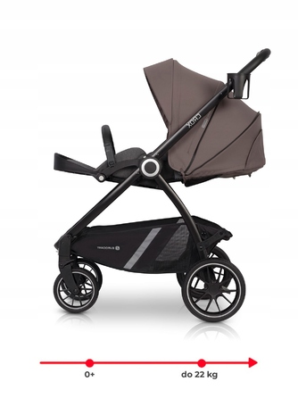 Дитячий прогулянковий візок Euro-Cart Crox, рожевий, з реверсивним сидінням, 0-22 кг