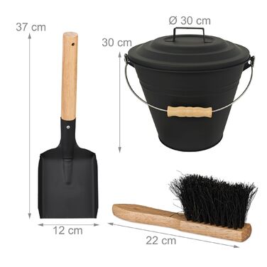Відро для сміття Relaxdays з мітлою та совкою