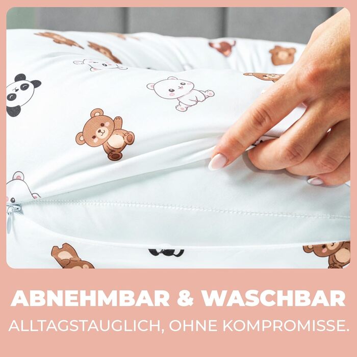 Підтримка для вагітних Stillkissen XXL 200x70 см. Подушка для годування та сну, бамбук, ергономічна, для вагітних та годуючих, з бавовняним чохлом, 100% бавовна, багатофункціональна