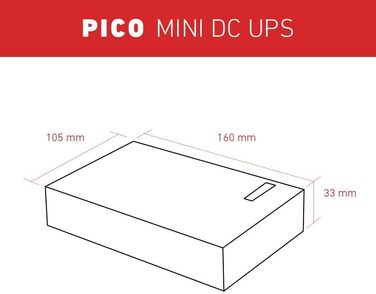 Джерело безперебійного живлення для роутера Accurat UPS Mini UPS -18 Вт, 25,6 Втгод, 8000 мАг, 5 В, 9 В, 12 В постійного струму, PoE 15 В/24 В, USB