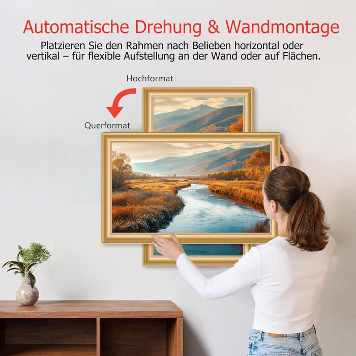 Цифровий фоторамка Frameo 10.1 дюйми, IPS, HD 1280x800, 32GB, Wi-Fi, автоповорот, Frameo App