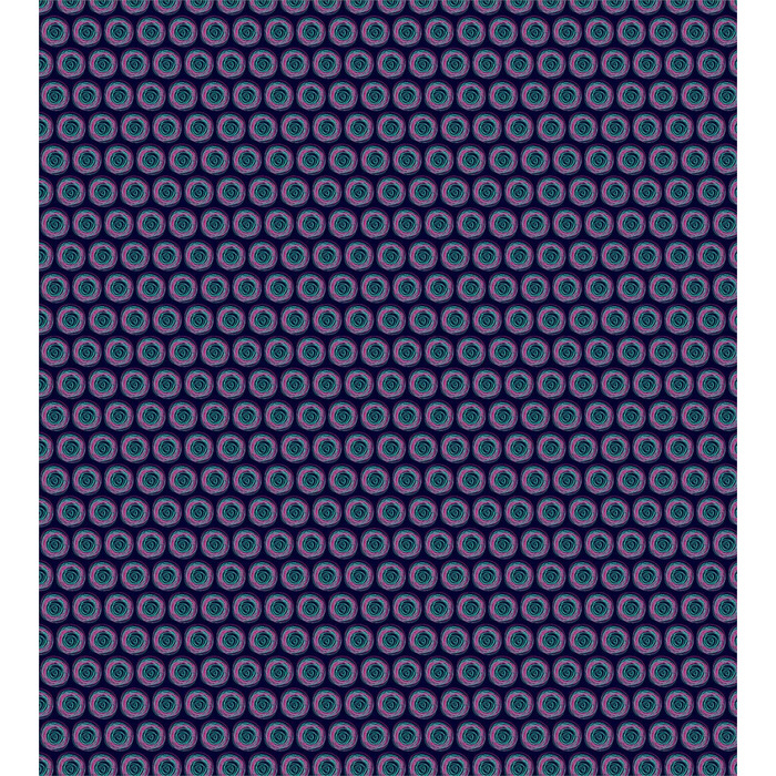 Абстрактний набір підковдр для односпальних ліжок, ілюстрації з летючими спіралями, захист від кліщів для алергіків Підходить з наволочкою, 130 x 200 см - 70 x 50 см, пурпуровий і бірюзовий